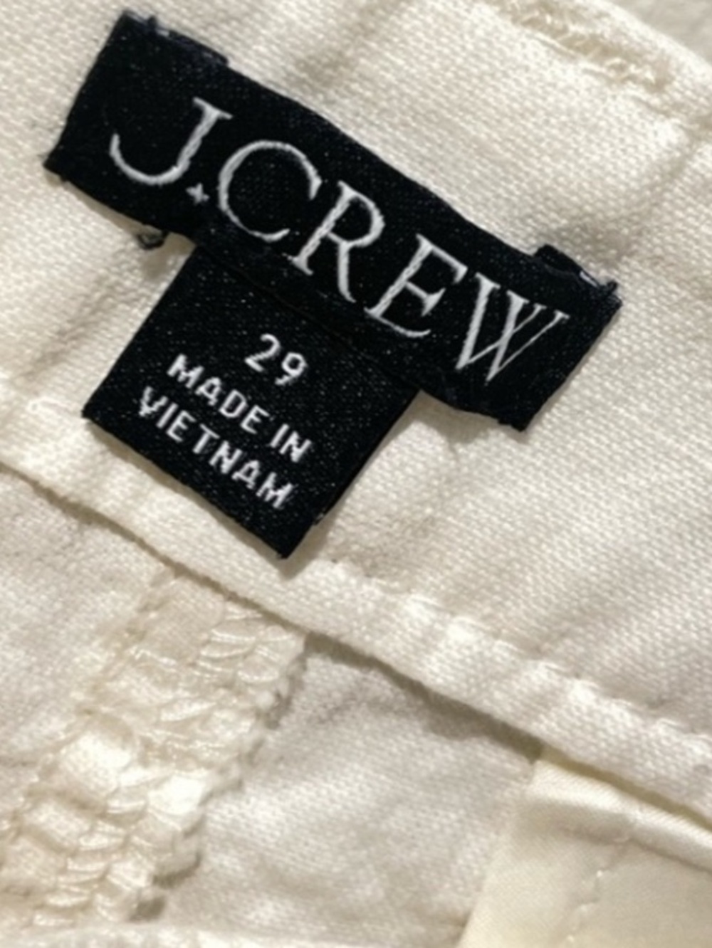 J. Crew Barrel Leg Pants Linen Blend Wide Leg Creamy White Size 29 - Picture 4 of 5